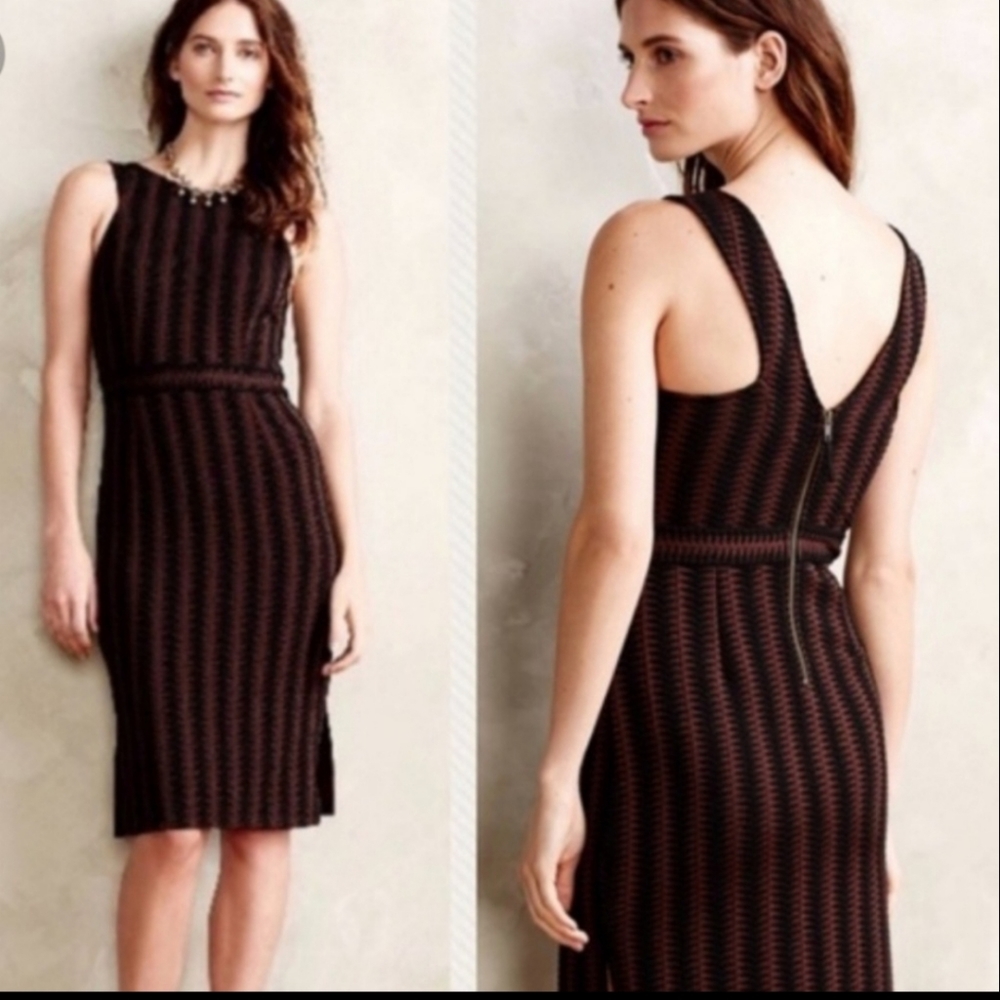 Anthropologie Maeve meridian dress black Midium